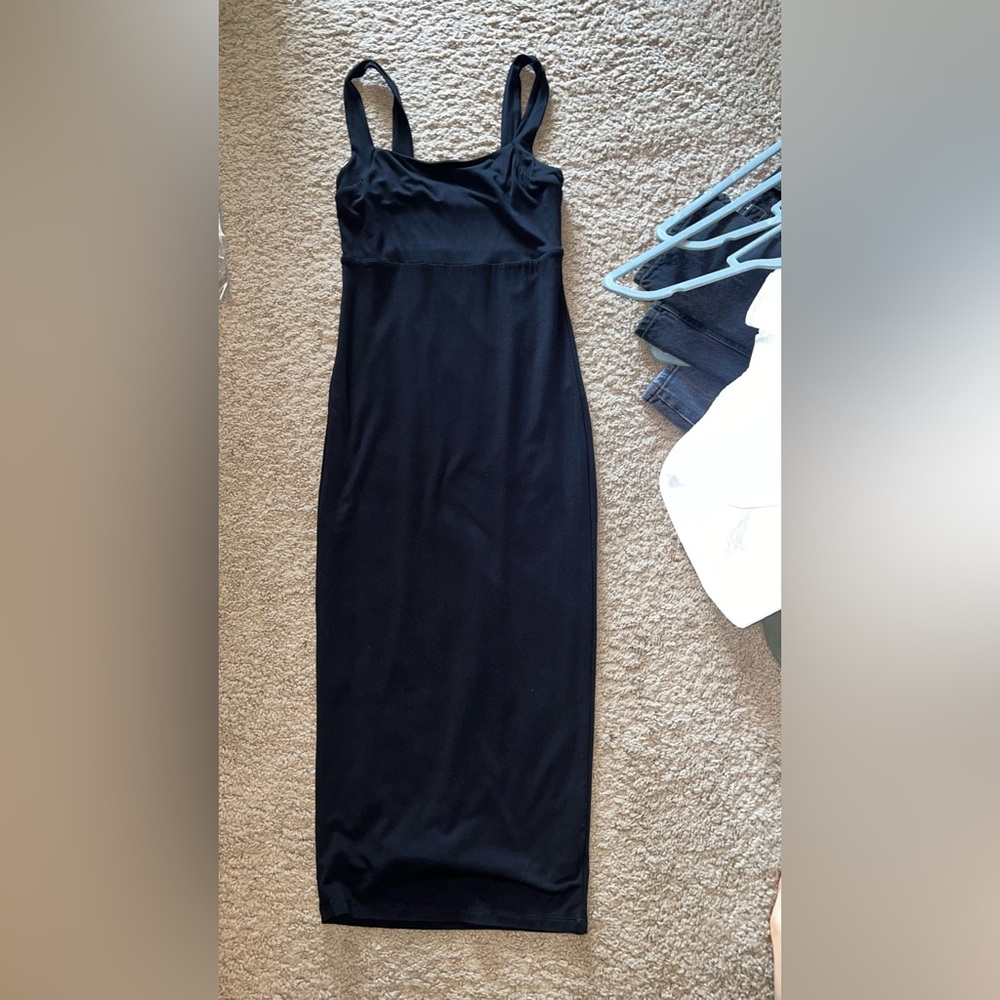 Good American Black Maxi Bodycon Dress